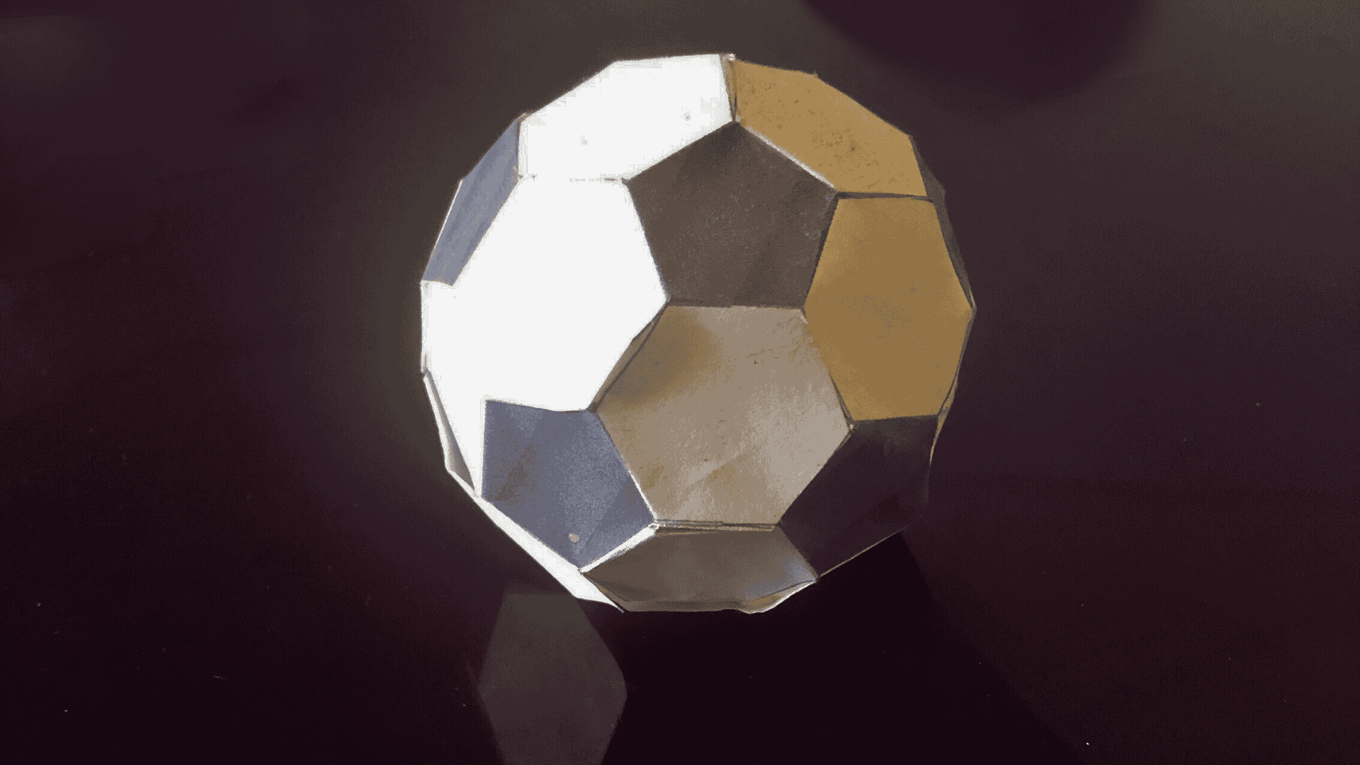A paper soccer ball